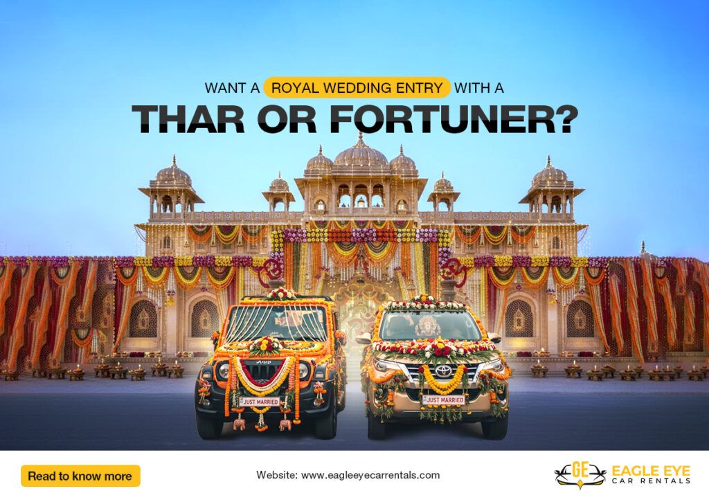 Want a Royal Wedding Entry with a Thar or Fortuner?